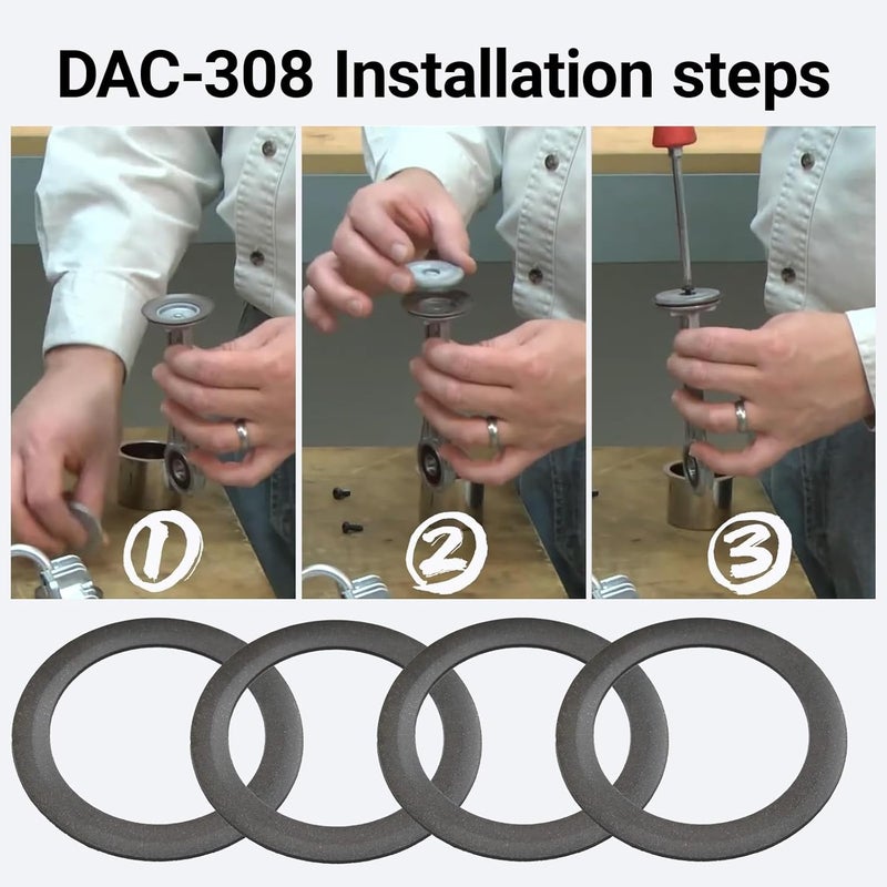 GnDaYoug 4 Pack DAC-308 Piston Rings for Craftsman Air Compressor – Compatible with K-0650, K-0058, KK-4835, KK-5081, A02743 – Oil-Free Replacement Rings for DeWalt, Porter Cable, Black & Decker, and More - Image 5
